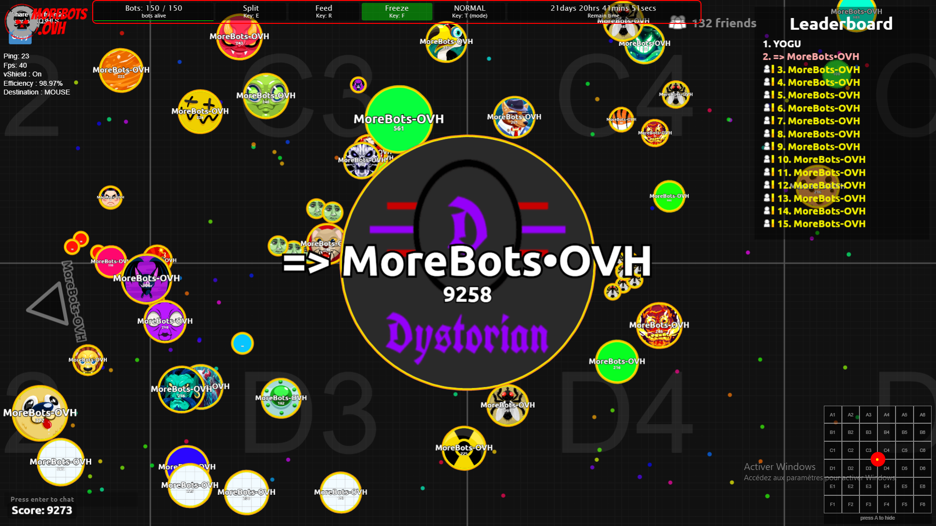 Visuel de l'utilisation de bots en jeu